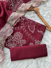 NU11 - Nureh Unstitched Embroidered Doriya 3P
